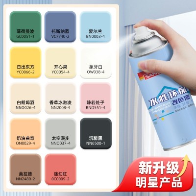 三和水性改色漆木器漆家用自刷木头白漆家具翻新木门柜子改色喷漆图1