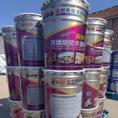 丙烯酸防水涂料 单组分高弹性防水涂料 铁皮彩钢瓦屋面卫生间防水图3