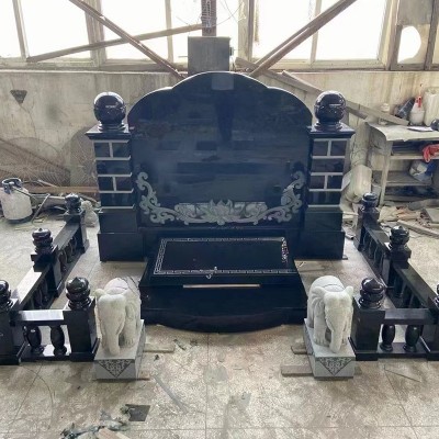 中国黑地铺石花岗岩石板庭院道路地铺砖大理石板材异型墓碑石雕刻图3