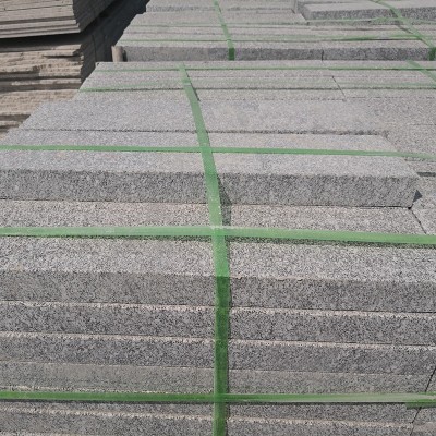 加工定制芝麻灰地铺石花岗岩工程建筑大理石火烧板3公分厚厂家图2