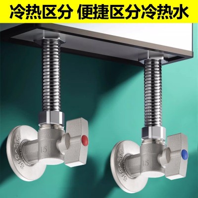 不锈钢精铸球芯全开大流量冷热水燃气水器专用球阀三角阀开关4分