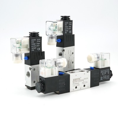 气动电磁阀4V210-08二位五通DC24V/AC220V换向电子阀310/410银色图5