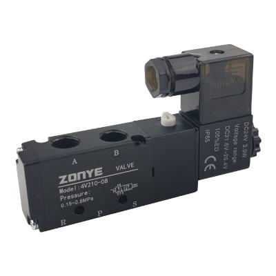气动电磁阀4V210-08二位五通电磁阀DC24V AC220V电磁换向阀电子阀图4