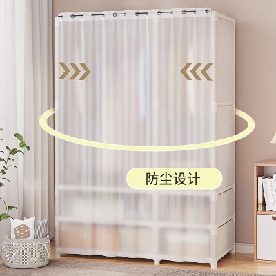 衣柜家用卧室经济型简易柜子防尘收纳置物架子出租房衣橱结实耐用图2