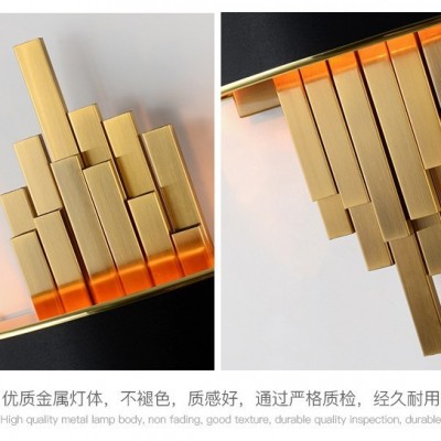 简约后现代创意壁灯客厅卧室走廊样板房别墅设计师餐厅金黑色壁灯图4