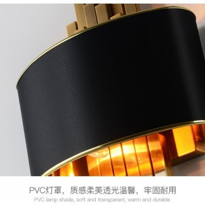 简约后现代创意壁灯客厅卧室走廊样板房别墅设计师餐厅金黑色壁灯图5