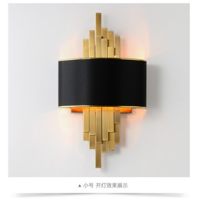 简约后现代创意壁灯客厅卧室走廊样板房别墅设计师餐厅金黑色壁灯