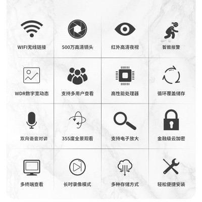 【工厂】1080P / 2百万高清摄像头WiFi无线网络自动跟踪运动监控图5
