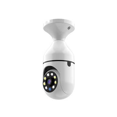 跨境爆款E27 灯泡摄像头 360度 家用安防双光红外夜视 对讲功能图2