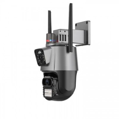 Dual Lens Outdoor 4G Camera雄迈无线监控摄像头双画面家 用高清图2