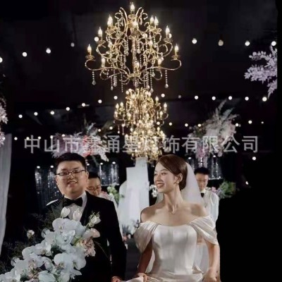 批发欧式吊灯16头铁艺婚庆吊灯婚庆道具婚礼堂装饰灯现货图2