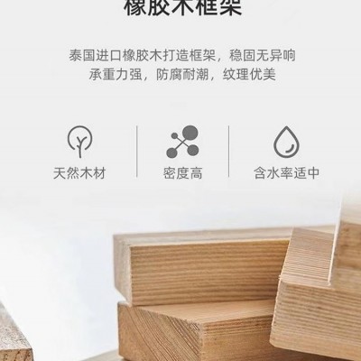现代简约实木床1.8米主卧双人床全实木1.5米白色单人床储物婚床图4