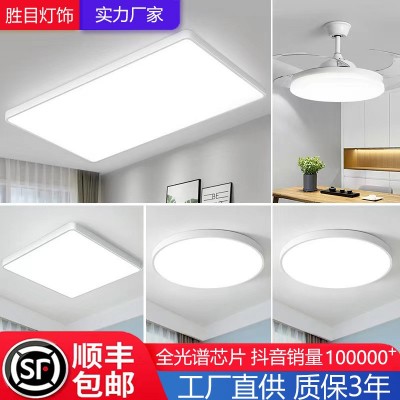 全光谱高透亮护眼客厅卧室吸顶灯书房走廊阳台灯全屋高级中山灯具