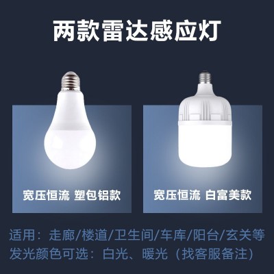 LED走廊灯楼道E27螺口声控红外感应灯泡人来即亮感应灯图3