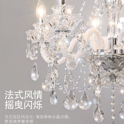 法式吊灯轻奢别墅客厅灯餐厅灯卧室高端大气水晶吊灯创意个性艺术图3