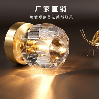 轻奢水晶过道灯吸顶灯玄关阳台卫生间走廊入户简约灯具外贸灯具图3