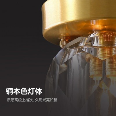 轻奢水晶过道灯吸顶灯玄关阳台卫生间走廊入户简约灯具外贸灯具