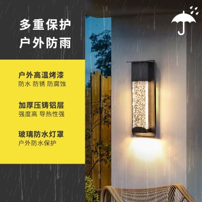 户外防水壁灯水晶灯简约现代庭院美式阳台走廊酒店露台室外别墅图3