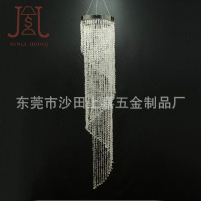 婚礼装饰枝形吊灯仿水晶AB彩幻彩连线珠螺旋装饰吊灯图2