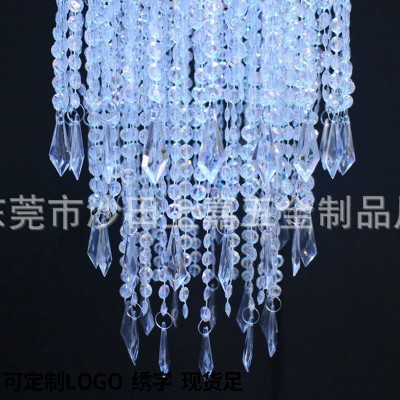 枝形亚克力串珠吊灯卧室现代亚克力幻彩吊灯亚马逊多场景灯饰道具图3