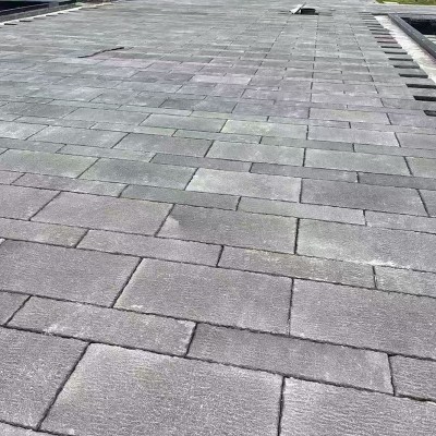 自然面老石板铺路石 景区园林花岗岩仿古石板 古建地铺复古面石板图4