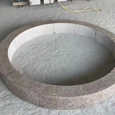 花岗岩弯道路沿石 市政建筑花坛外围弧形路牙石 芝麻灰花坛石图5