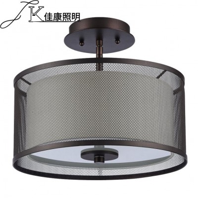 美式铁艺灯吸顶灯工业复古灯具枝形布艺圆形源头工厂灯具110V批发