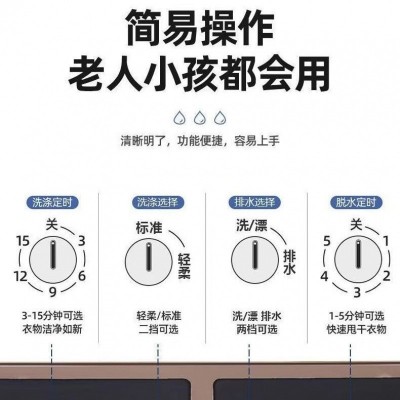 志高15/18kg双桶半自动洗衣机小型家用出租房公寓20/50公斤大容量图4