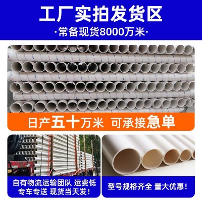 pvc排水管排污市政建筑工程下水通风水管硬管大口径厂家直销PVC图4