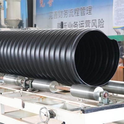 厂家直供HDPE钢带管大口径黑色波纹管市政建筑工程排污 管下水管道图2