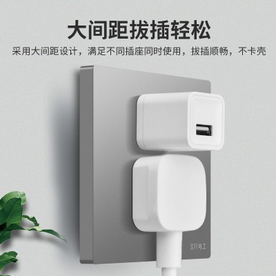 国际电工86型墙壁五孔10A开关插座暗装16a空调插座开关面板批发灰图3
