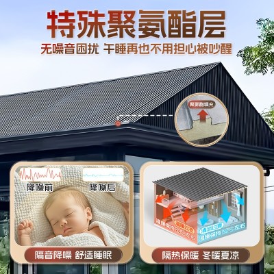 铝合金屋顶瓦双层长城隔热铝瓦屋顶长城板凹凸形雨棚防晒铝波浪板图5