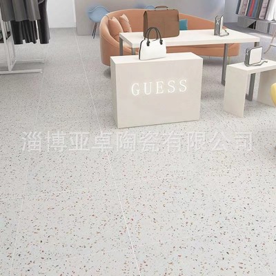 哑光水磨石瓷砖800x800仿古砖餐厅防滑地砖服装店工程灰色地板砖图3