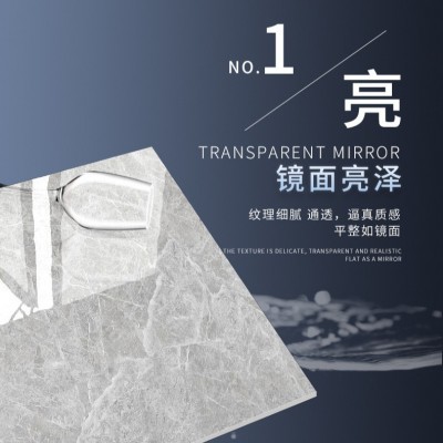 瓷砖800*800 通体大理石地砖全抛釉灰色客厅防污防滑金刚石地板砖图2