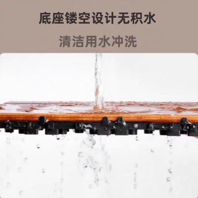 碳化实木地板室内木地板自铺阳台庭院露台地板户外自铺拼接地板图3