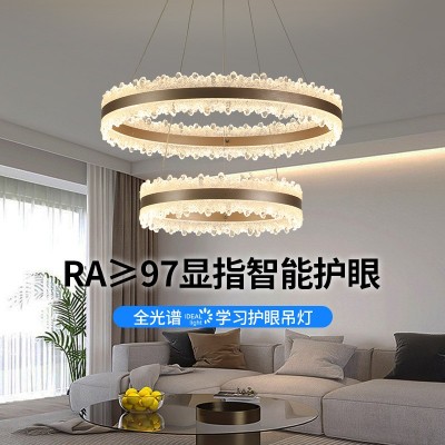 全光谱客厅吊灯意式轻奢圆环led大厅主灯设计师样板房卧室餐厅灯图2