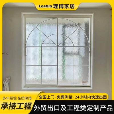 定制法式窗户极窄复古推拉窗复古平开窗室内阁楼老铁窗拱形老式窗图1