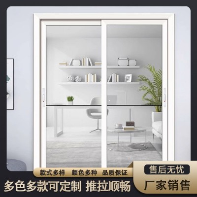 书房移门钢化玻璃门中窄推拉门厂家铝合金阳台客厅隔断厨房卫生间图3