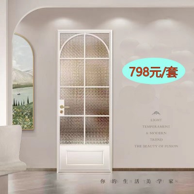 钛镁合金法式平开门工厂厨房平开玻璃门高端卫生间平开门厕所门图3