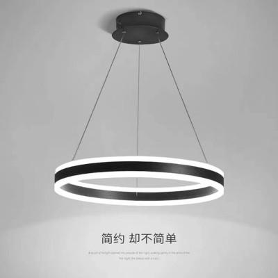 客厅圆环吊灯简约现代轻奢大气北欧创意上下发光圆圈餐厅卧室主灯图3