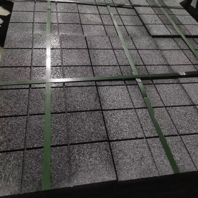 章丘黑石材 火烧板鲁灰地铺石花岗岩石材广场板大理石楼梯踏步板图2