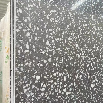 厂货直供深色人造石无缝拼接地面砖别墅背景墙板材材料现货批发图2