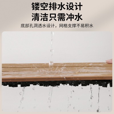 户外拼接木地板室外环保型塑木复合地板 防腐生态diy木塑地板厂家图4