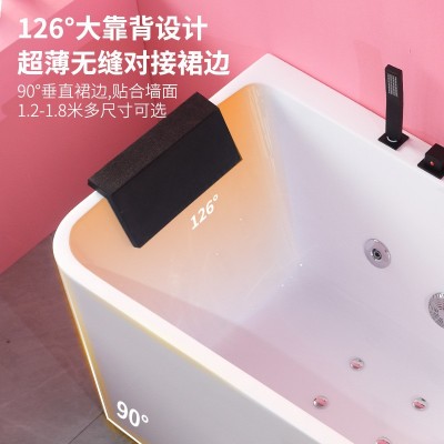 独立式可移动一体无缝加深小户型亚克力酒店民宿家用商用保温浴缸图3