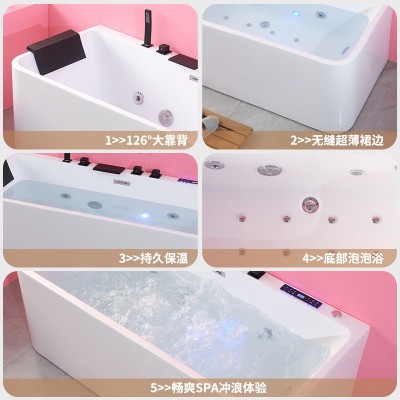 独立式可移动一体无缝加深小户型亚克力酒店民宿家用商用保温浴缸图2