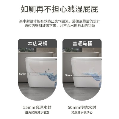 家用马桶坐便器陶瓷抽水小户型超漩虹吸式大口径节水防臭静音座厕图2
