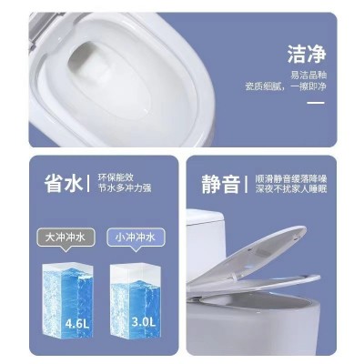马桶坐便器家用虹吸式酒店工程厂家批发防臭节水静音陶瓷座便器图2