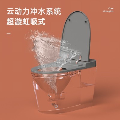 彩色脉冲无水压限制个性陶瓷家用马桶卫生间虹吸式小户型坐便器图3