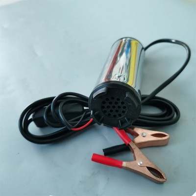 厂家批发51mm微型抽水泵抽油泵12V24V便携式直流不锈 钢潜水加油泵图2