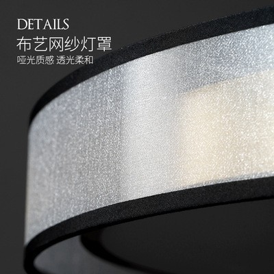 北欧卧室吸顶灯全铜超薄圆形温馨浪漫房间灯具led灯现代简约灯饰图2